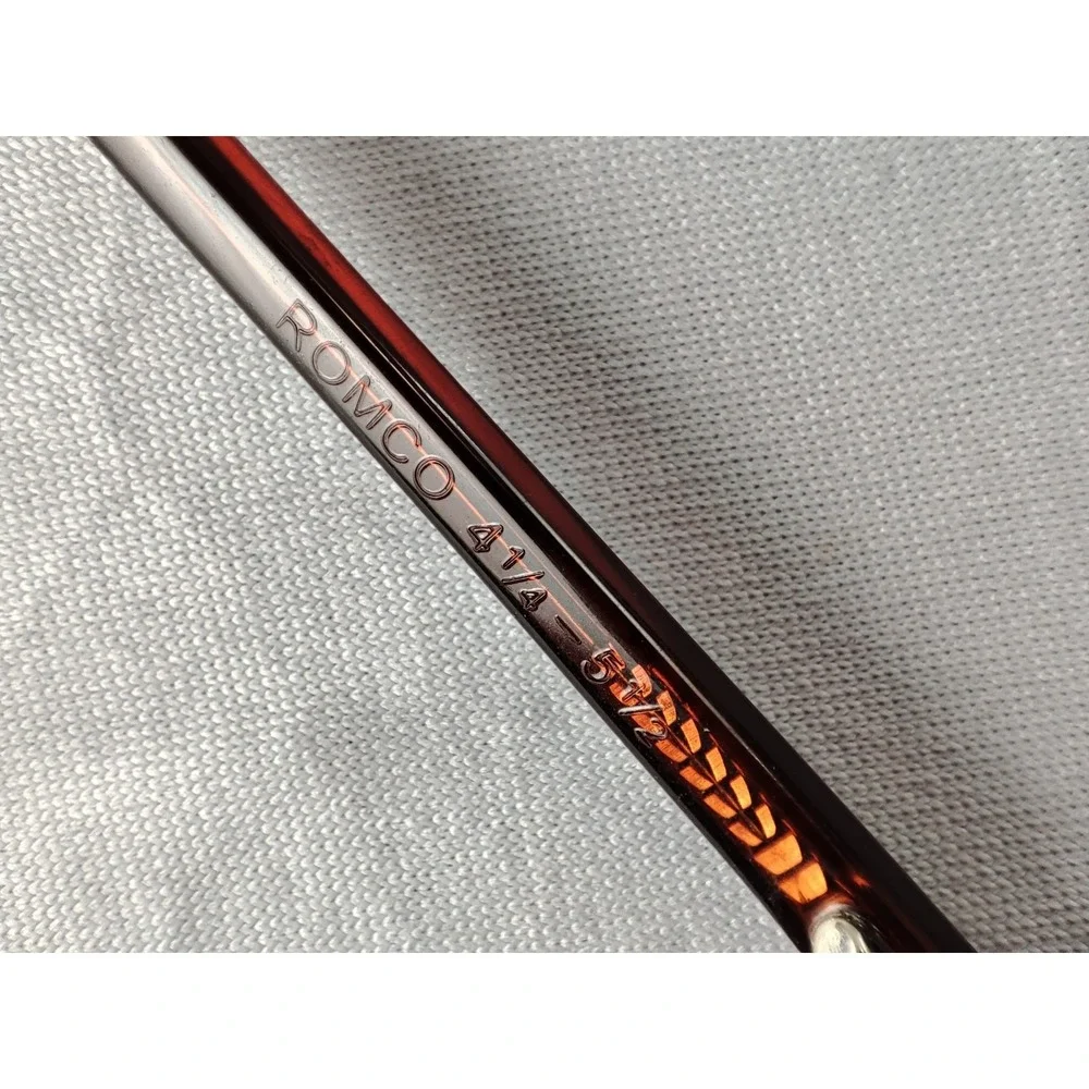 Vintage ROMCO Brown‎ Acetate Eyeglass Frames 19-55 USA Military 5 1/2
